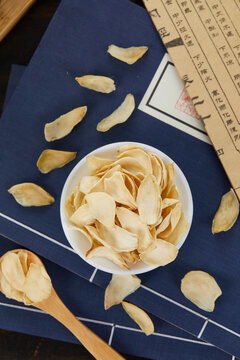 干百合中药材图片素材 滋补养生与餐饮设计的完美融合